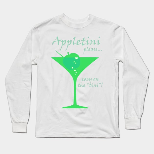 Appletini JD - Green Long Sleeve T-Shirt by Uwaki